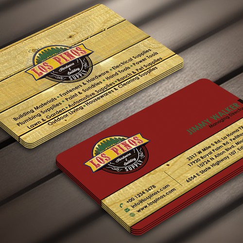 Los Pinos Hardware & Building Supply Business Card Contest! Design réalisé par Nerys Design™