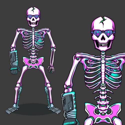 コンペ「Anti.biz needs a 2D skeleton character design」のデザイン by Wayan Wardikaさん 