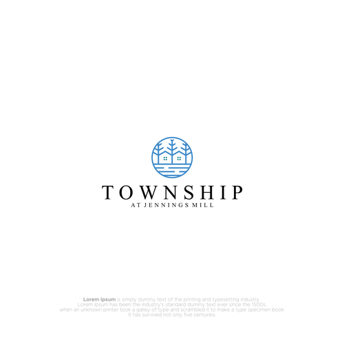 Logo design for new construction rental community of high-end townhomes Design by BATHARA™