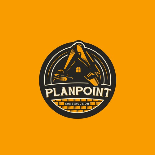 PlanPoint Construction Logo Needs A Remodel Design by Kamel Laghoub