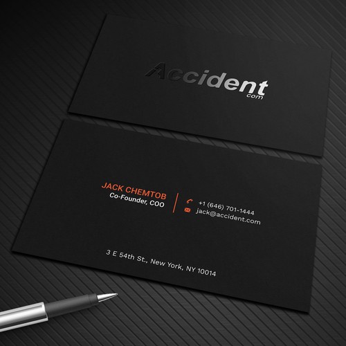 Save People From Accidents with Accident.com | Business card contest