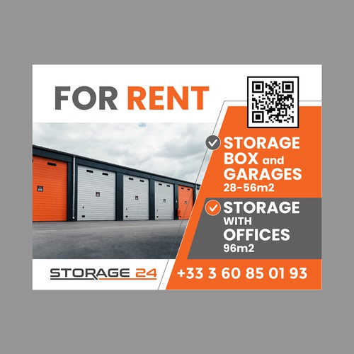 Creative banner design for a storage company Design by dezignedge*