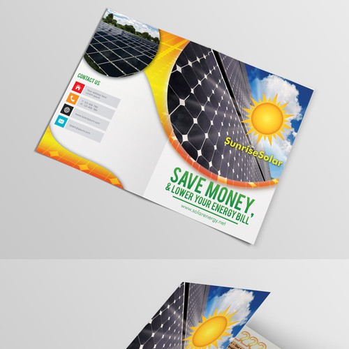 Create a solar energy brochure for Sunrise Solar Réalisé par ardesignvisual