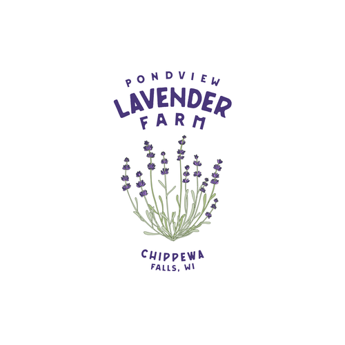 Modern rustic logo for lavender farm Design by bubo_scandiacus