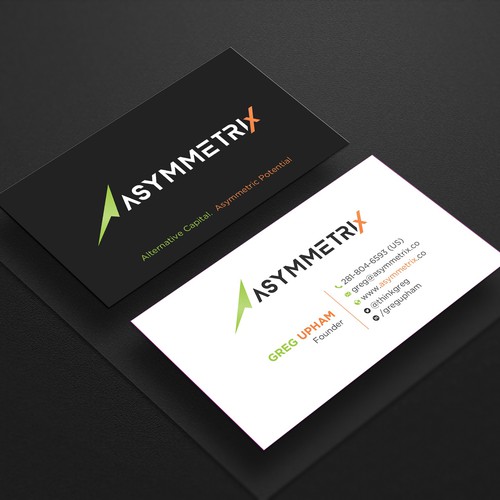 Design a cool, edgey but sophisticated business card for an alternative investment firm. Design von prosenjit_P