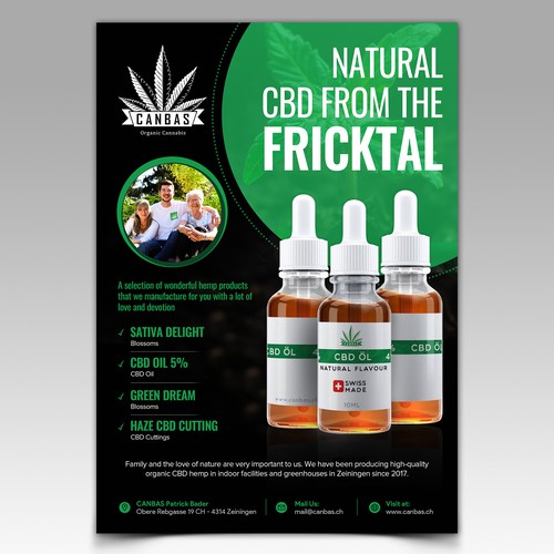 Flyer promotion for local CBD store Réalisé par 123Graphics