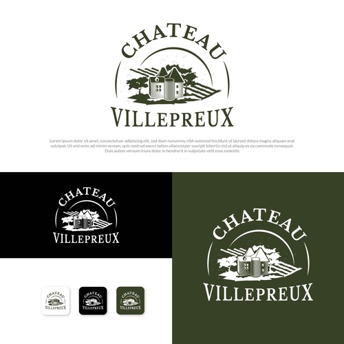 Modern new logo for French chateau and vineyard Design by Danielle Curtis