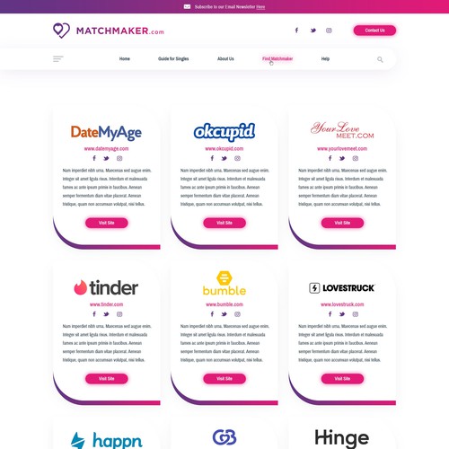 Modern & Sleek Design to Attract Singles who are Stuck at Dating Design by Infinityデザイナー