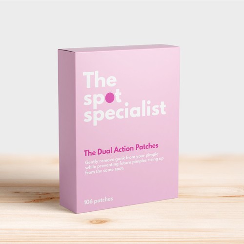 Pimple Patch PACKAGING to appeal to FEMALE BEAUTY user Design by BarbaraKu