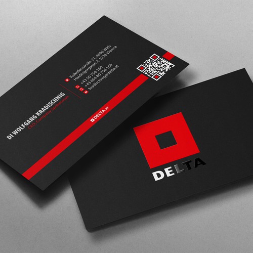 DELTA Business Card Relaunch Design by chandrayaan.creative