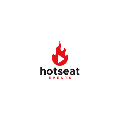 Impactful Logo For 'Hot Seat Events' – Learn from Industry Experts Through Livestreams & Events. Design by loooogii