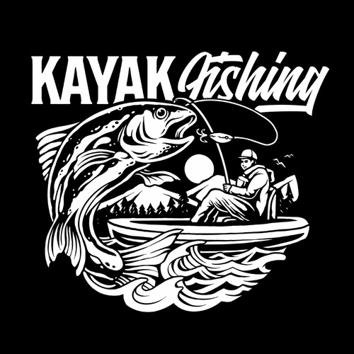 Kayak fishing long sleeve shirt design needed, T-shirt contest