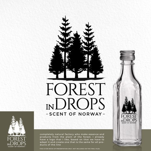 Design di enhances the logo of FOREST IN DROPS make it adapt for all line products di Distinguish♐︎