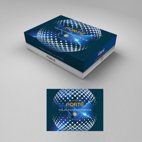 Create a futuristic, high-end packaging golf ball box for Foremost Golf Design réalisé par Levro