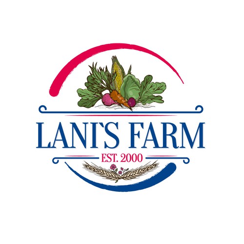 Farm logo - All natural vegetable farm Diseño de Mararti