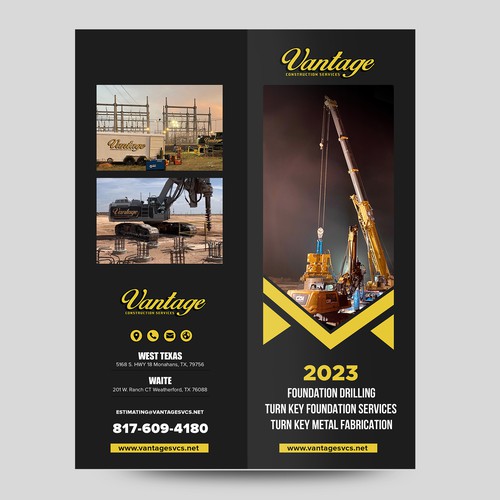 Construction Company Marketing Pamphlet Design by Alphabet ♥