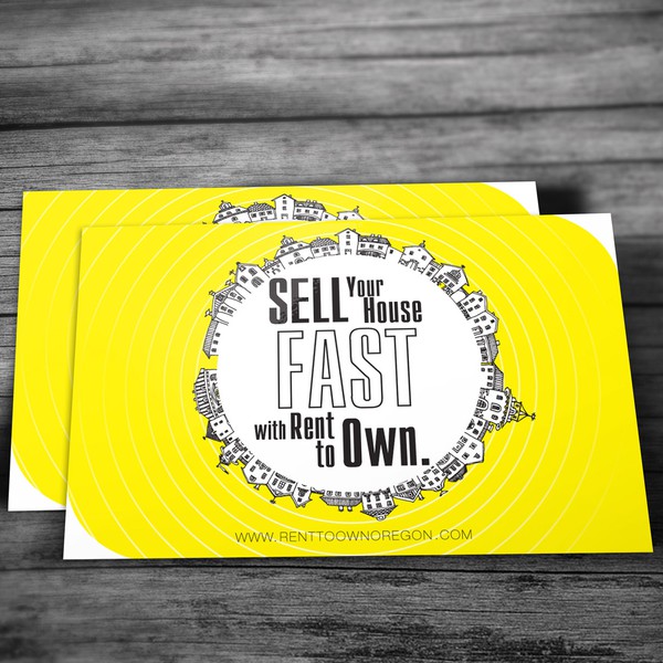 Post card design - real estate company.