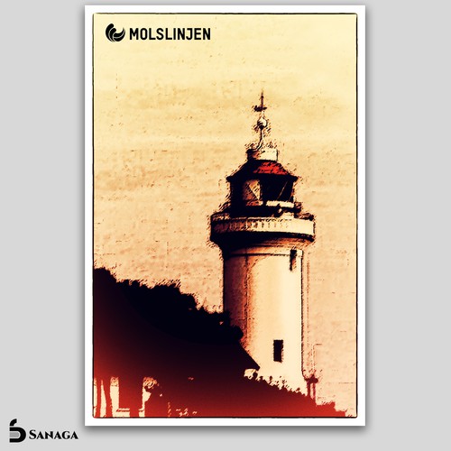 Design di Multiple Winners - Classic and Classy Vintage Posters National Danish Ferry Company di Sanaga Designs