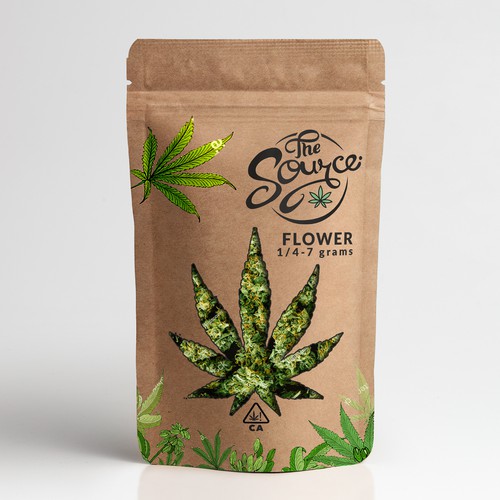 Cannabis Flower Bag Design Design by Sashkica