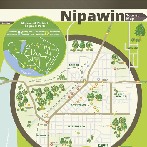 Modern and Engaging Map of Nipawin, SK Infographic contest