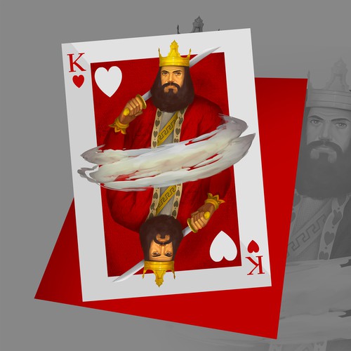 We want your artistic take on the King of Hearts playing card Diseño de Gabriel™