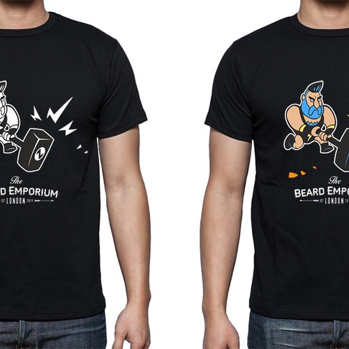 Strongman character design creation for The Beard Emporium.com Design by MekareMadness