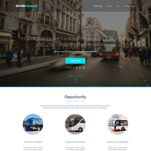 Design & skin a sleek landing page for an urban mobility startup. Design by Rami Abida
