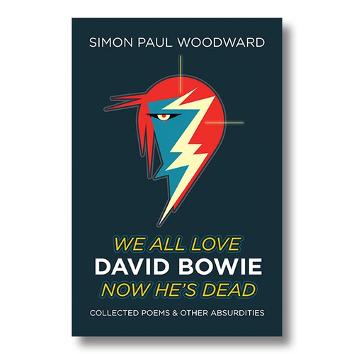 Bowie themed cover for an irreverent poetry collection Design by iDezyne