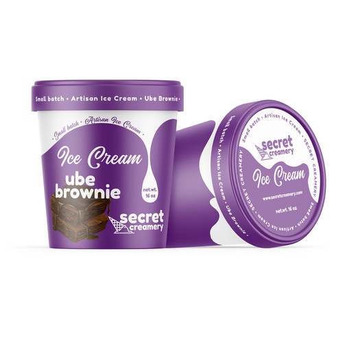 Ice Cream Packaging for Ube Ice Cream Diseño de Krasi Miletieva