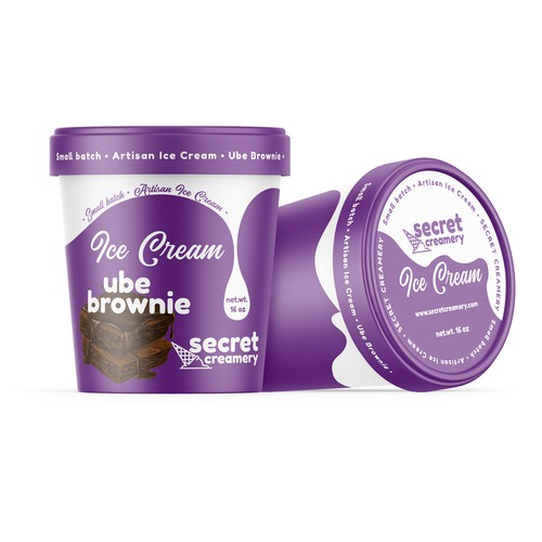 Ice Cream Packaging for Ube Ice Cream Réalisé par Krasi Miletieva