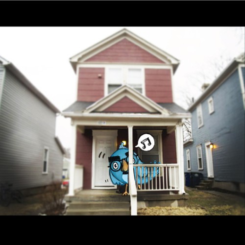 Sneaky Twitter Bird Illustration Diseño de w.tieng