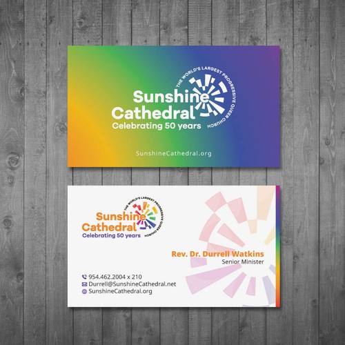 Business Card for Growing Progressing LGBTQ Church Design by Tcmenk