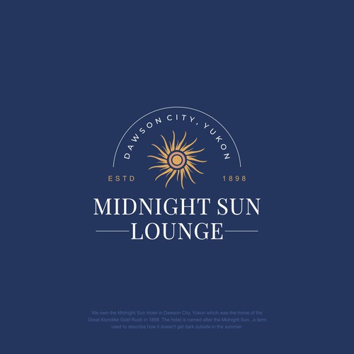 Midnight Sun Lounge logo for Dawson City, Yukon! Design by Vic People Studio