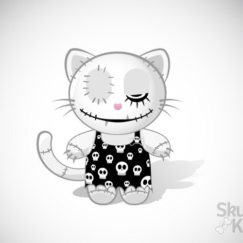 design for Skullo Kitty Diseño de gh0stking