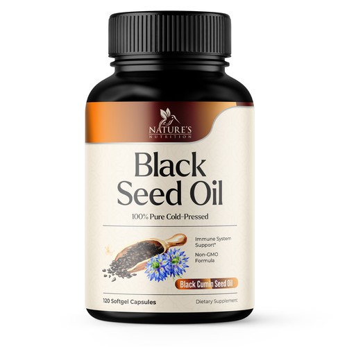 Natural Black Seed Oil Design Needed for Nature's Nutrition Design by UnderTheSea™