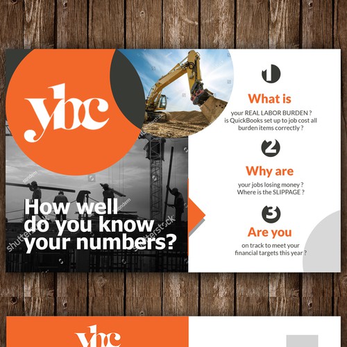 Design di Fun postcard/flier marketing bookkeeping support to general contractors di idea@Dotcom