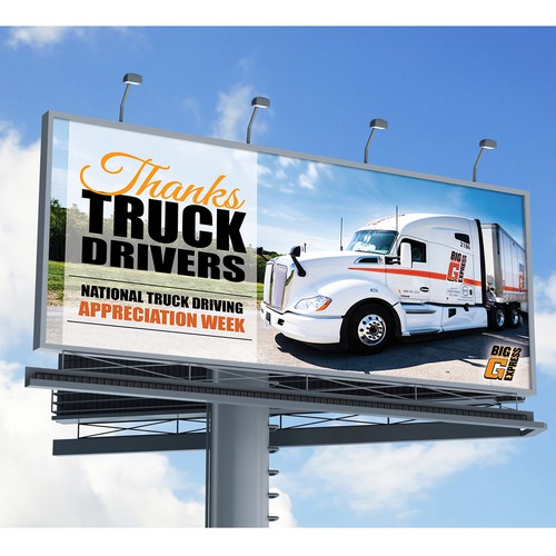 Banner for National Truck Driver Appreciation Week Signage contest