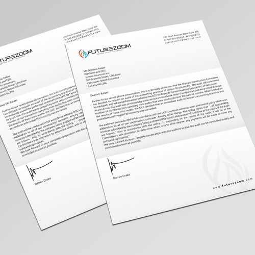 Business Card/ identity package for FutureZoom- logo PSD attached Design by LaTovan