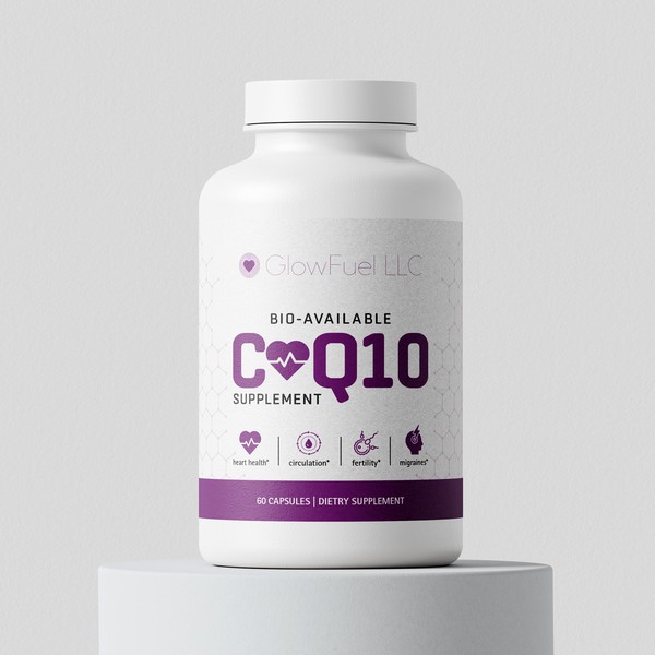 CoQ10 supplement bottle