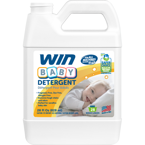 WIN Baby Detergent bottle label Design by Helma