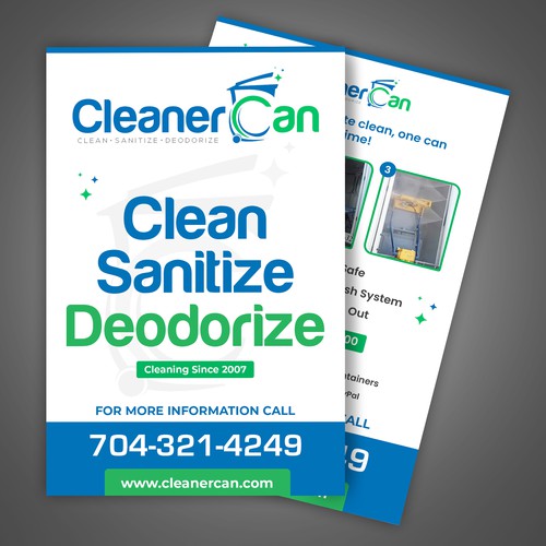 Design a Promotional Flyer for Our Trash Can Cleaning Business Design by Artist@Joy