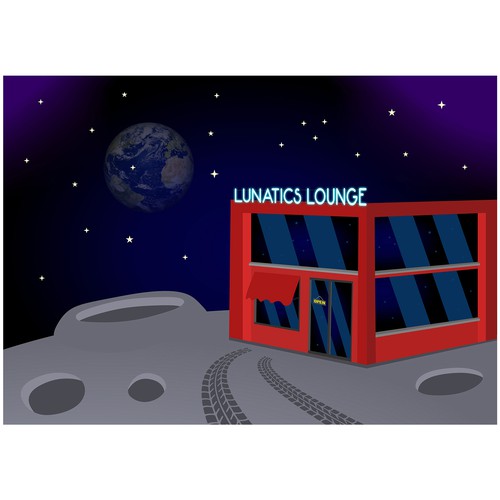 Help create an illustration for Lunatics Lounge! Design by Rafael Schwert