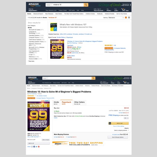 Create a *UNIQUE and BOLD Cover* for a Computer Book on Windows 10 (ebook and paperback) Design by GusTyk