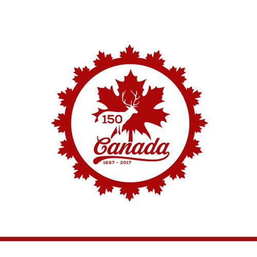 Community contest: Design Canada’s 150th birthday logo! Design by VisibleGravity™