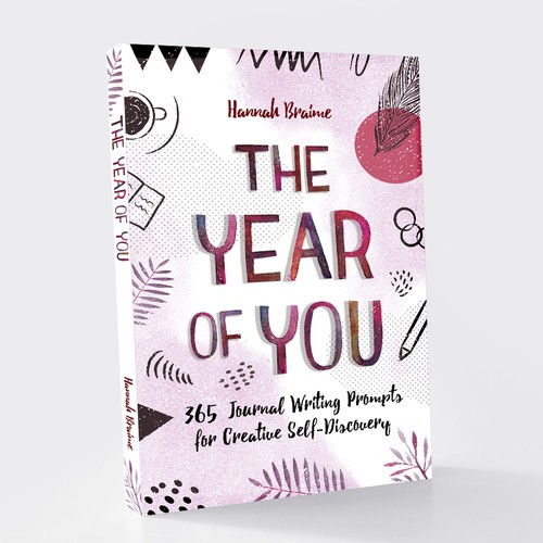 Design a book cover for a book of 365 journaling prompts Design by Grace Andersson