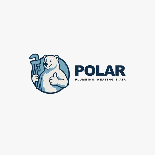 Logo design for POLAR PLUMBING, HEATING & AIR