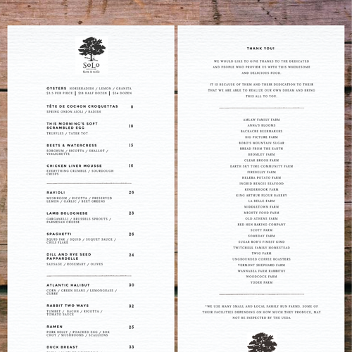 I Need A New Clean Menu Design For My Farm To Table Restaurant Menu Contest 99designs