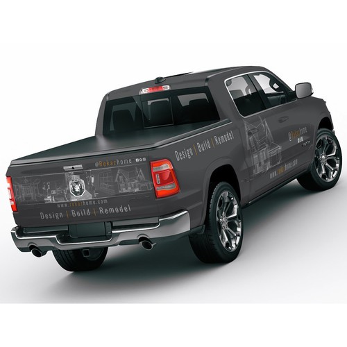 Modern - elegant Truck wrap design Design by adelea