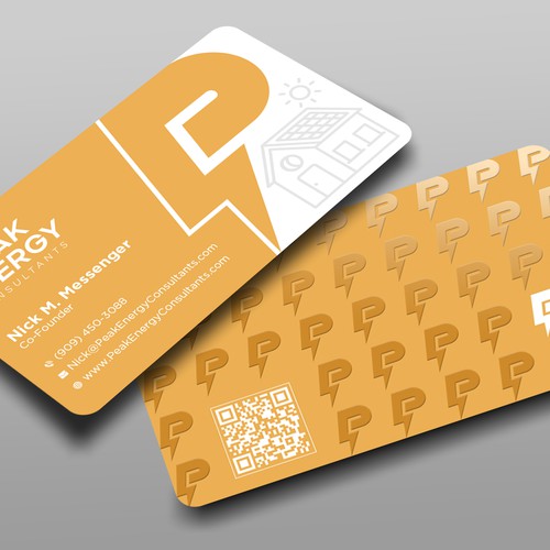 Modern Business Card Design for Electric Energy and Solar Company Design by Brandmaker artist