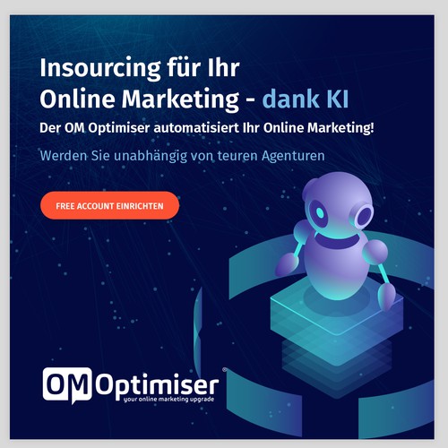 "Banner for Online Marketing Tool needed" winning Banner ad